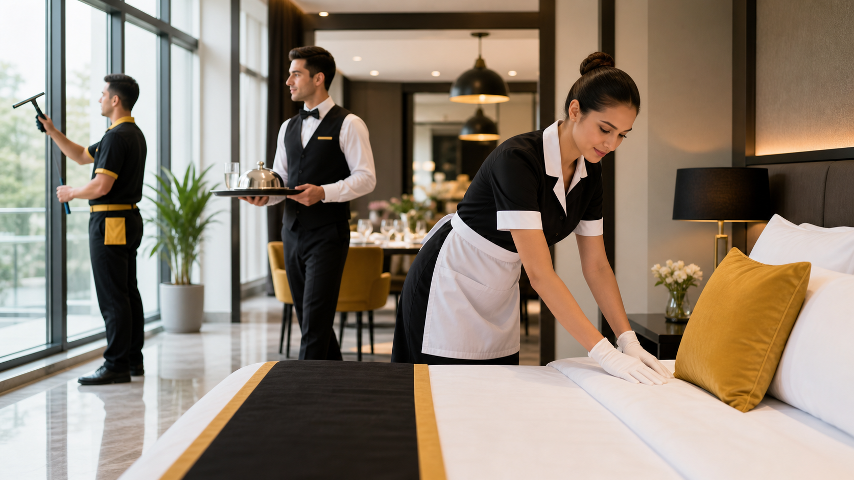 Housekeeping, servis ve destek personeli operasyonu